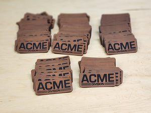 Custom Laser Engraved 40  Leather or Acrylic Patches - Wholesale Package