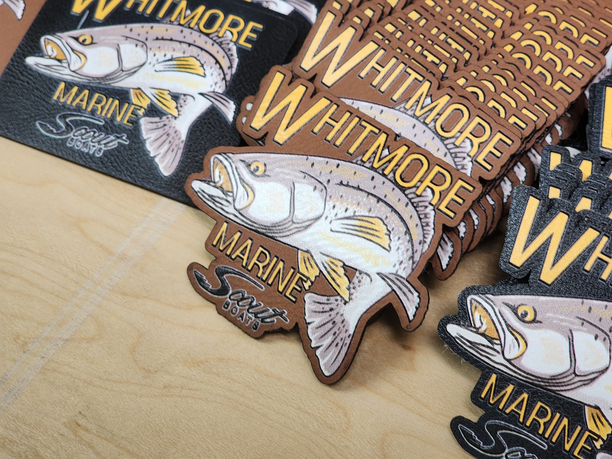 Custom UV Printed Leather or Acrylic Patches - Wholesale Packages