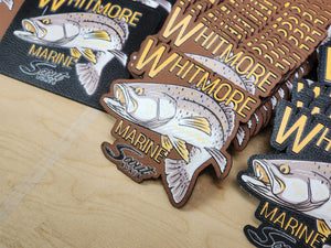 Custom UV Printed Leather or Acrylic Patches - Wholesale Packages
