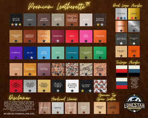 Swatch Book of Available Colors of Leatherette from Lonestar